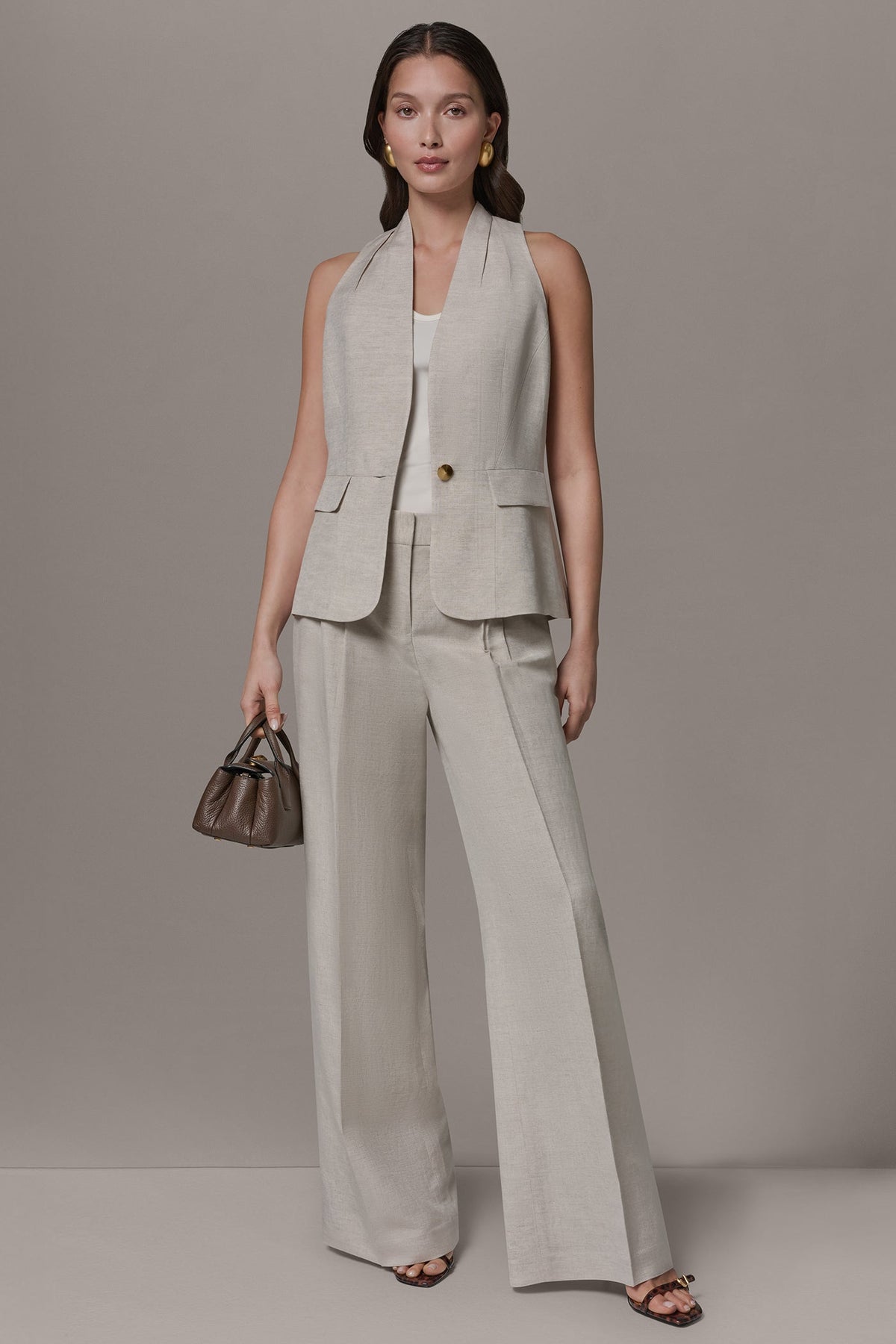 Donna Karan COLLARLESS SUIT VEST