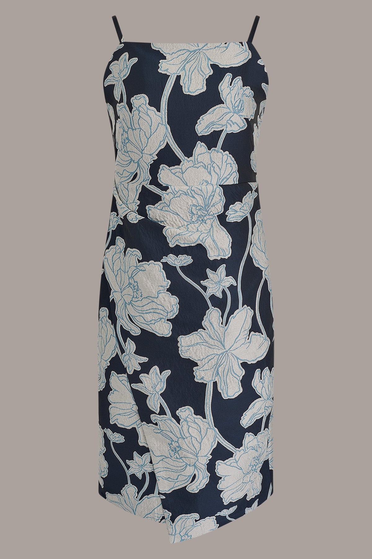 Donna Karan SLEEVELESS FLORAL MIDI DRESS