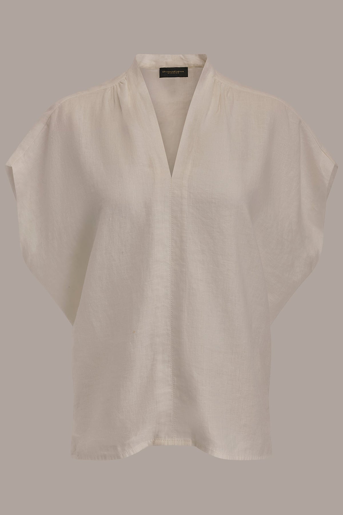 Donna Karan LINEN SLEEVELESS BLOUSE