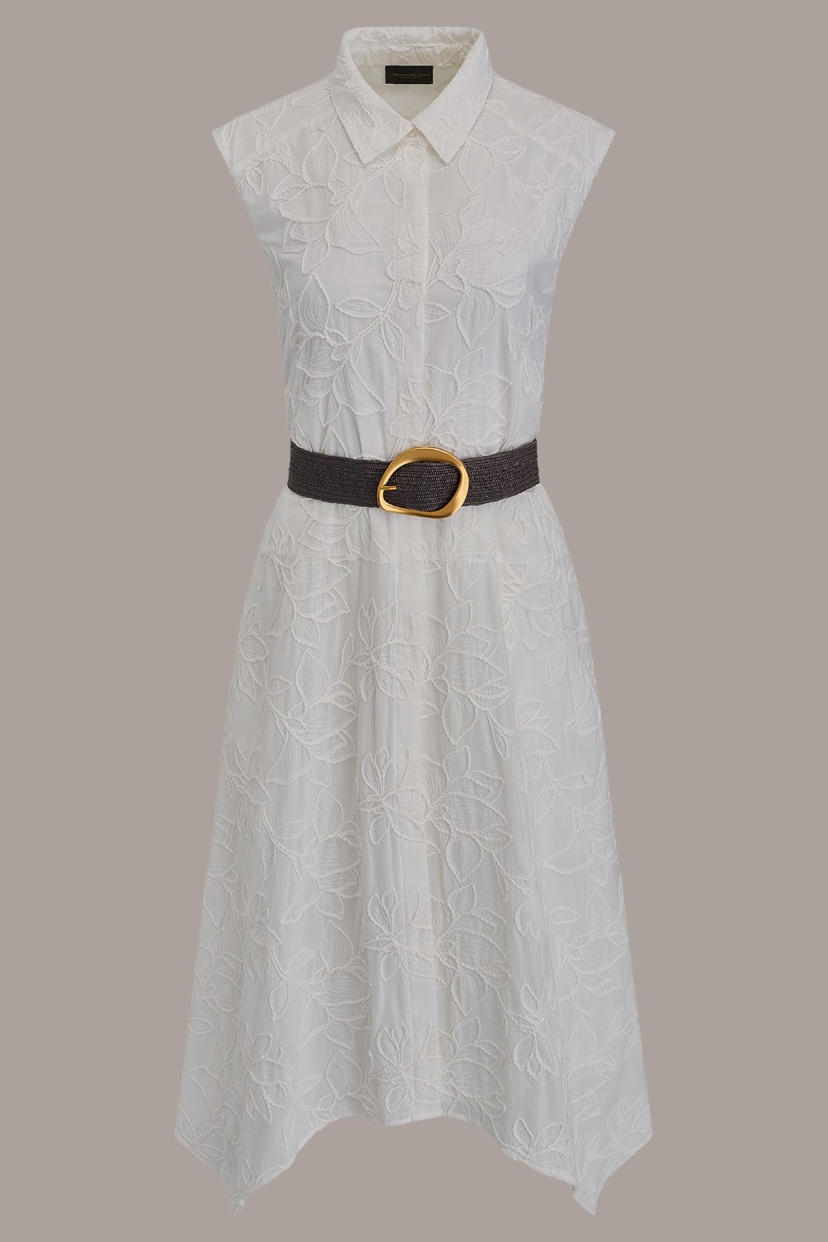 Donna Karan SLEEVELESS MIDI SHIRT DRESS