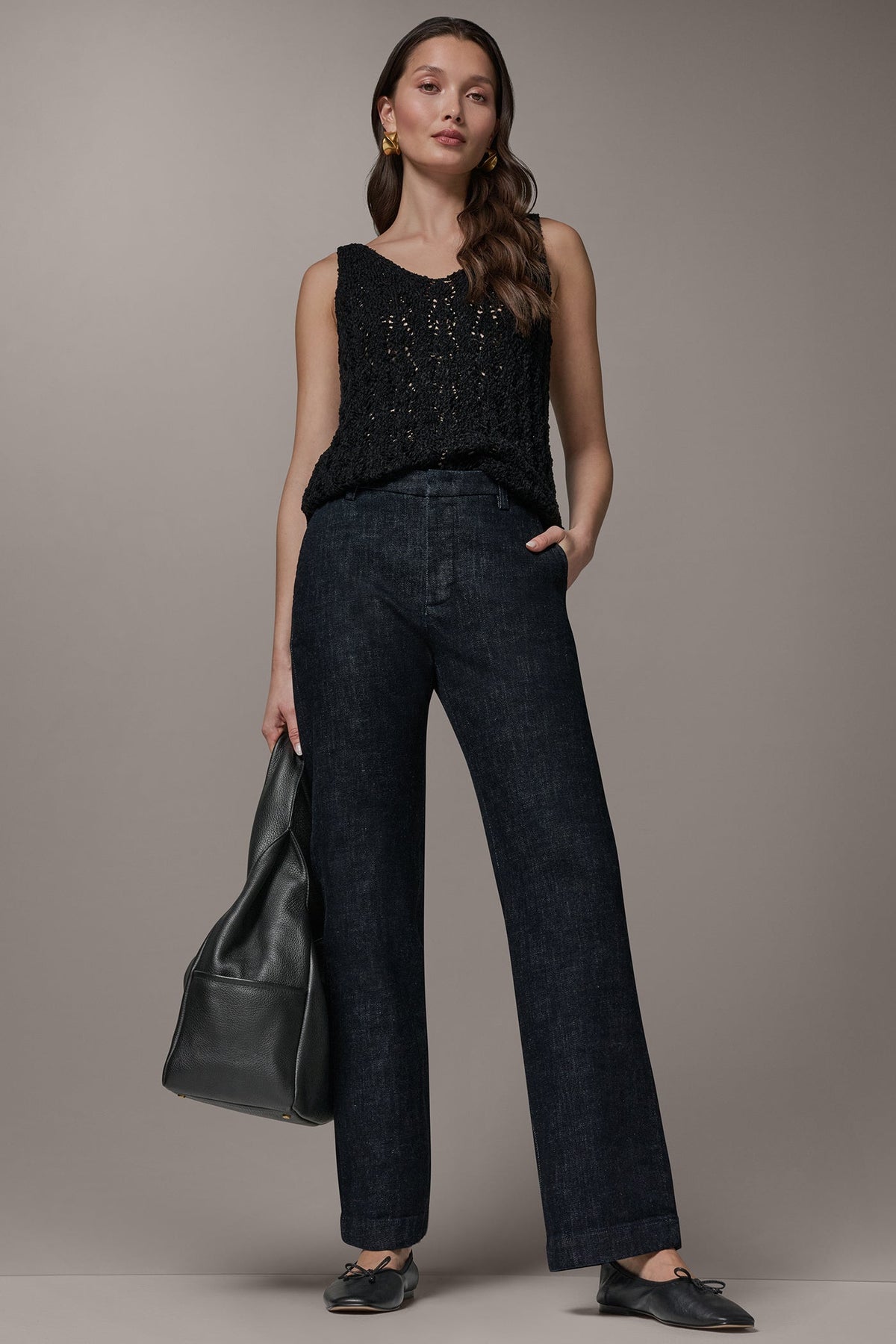 Donna Karan THE DONNA MID-RISE TROUSER JEAN