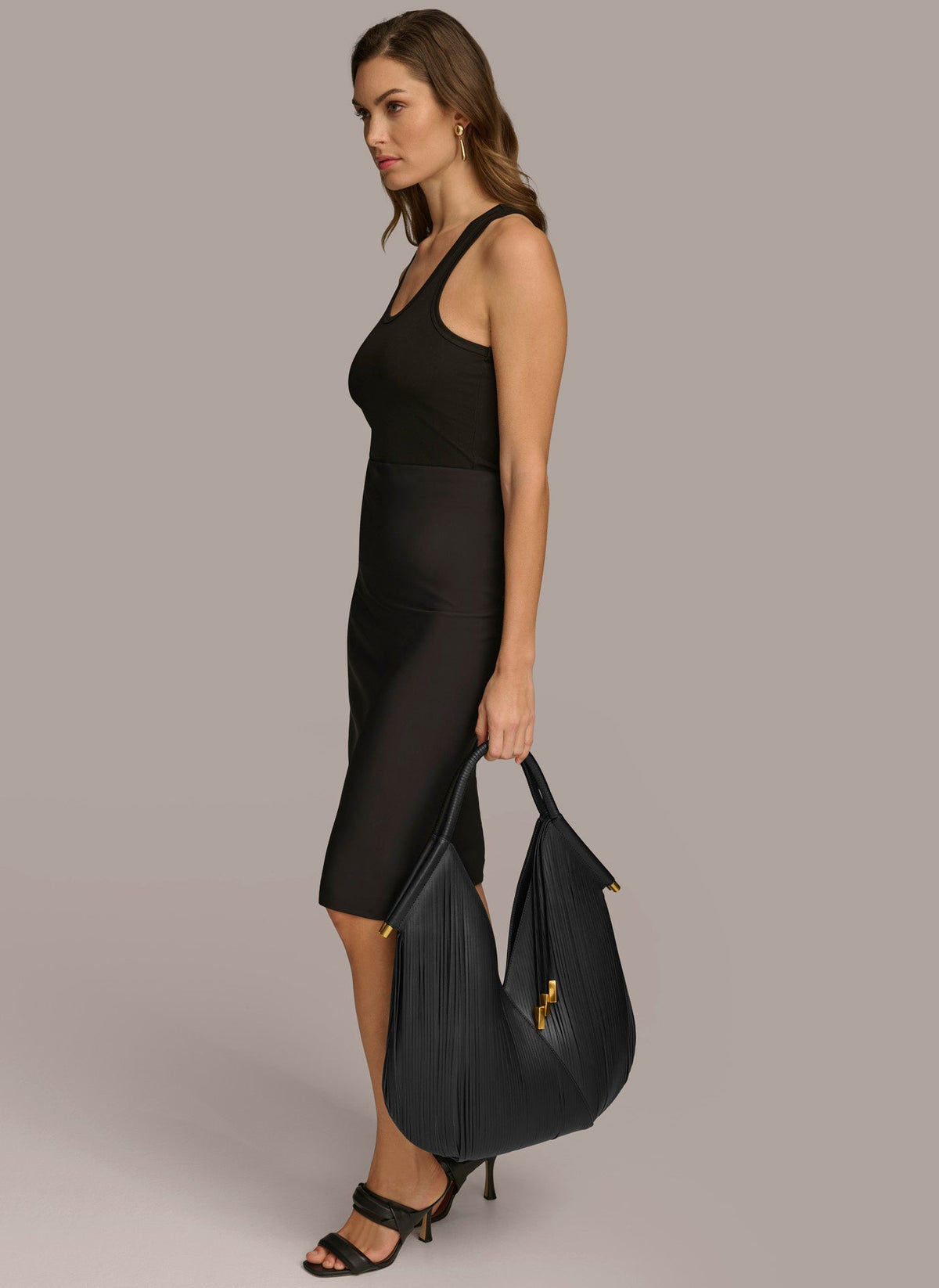 Donna Karan BALDWIN LARGE LASER-CUT SHOULDER BAG