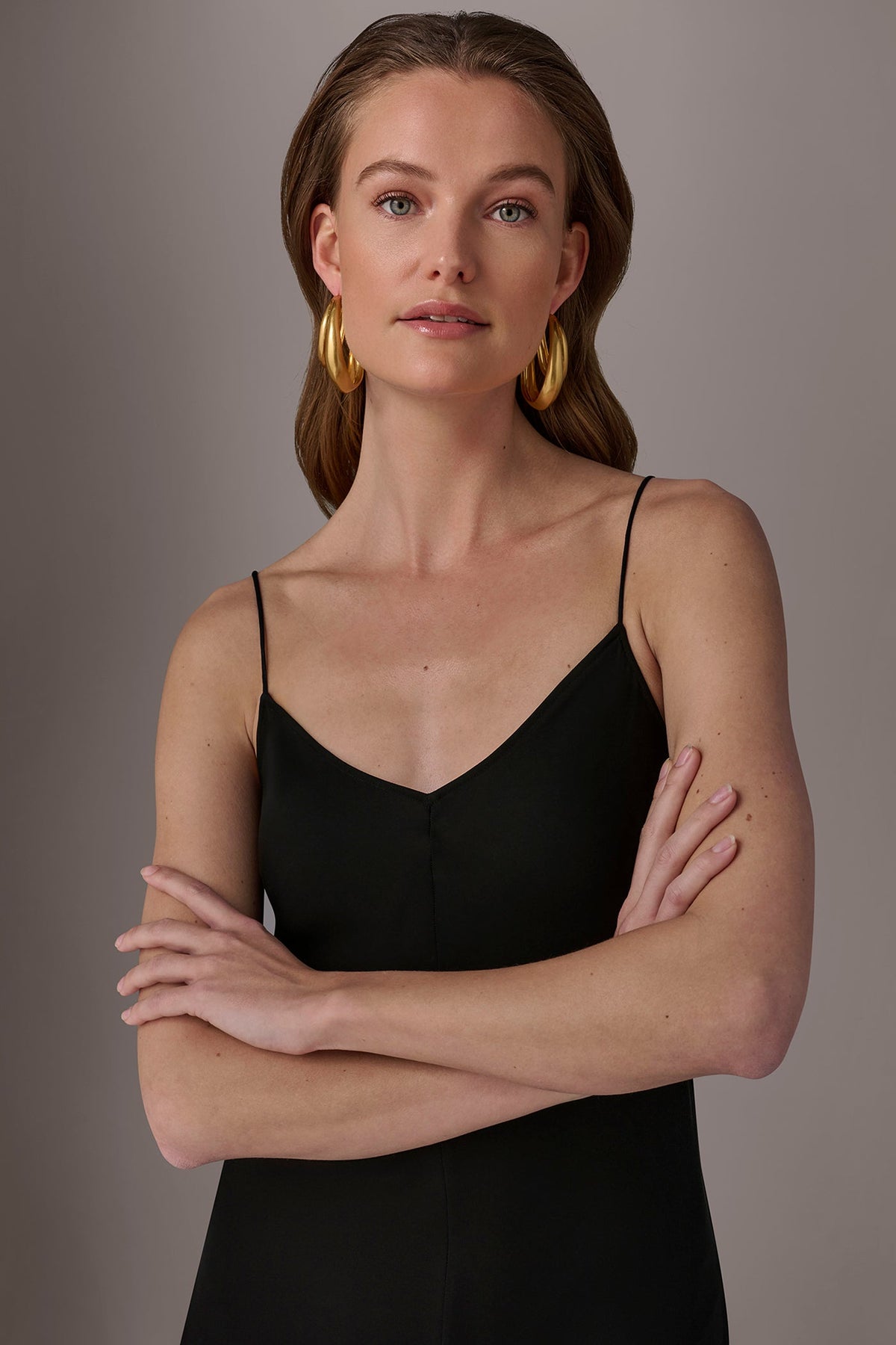 Donna Karan ORGANIC MOLTEN MULTI ROW HOOP EARRING