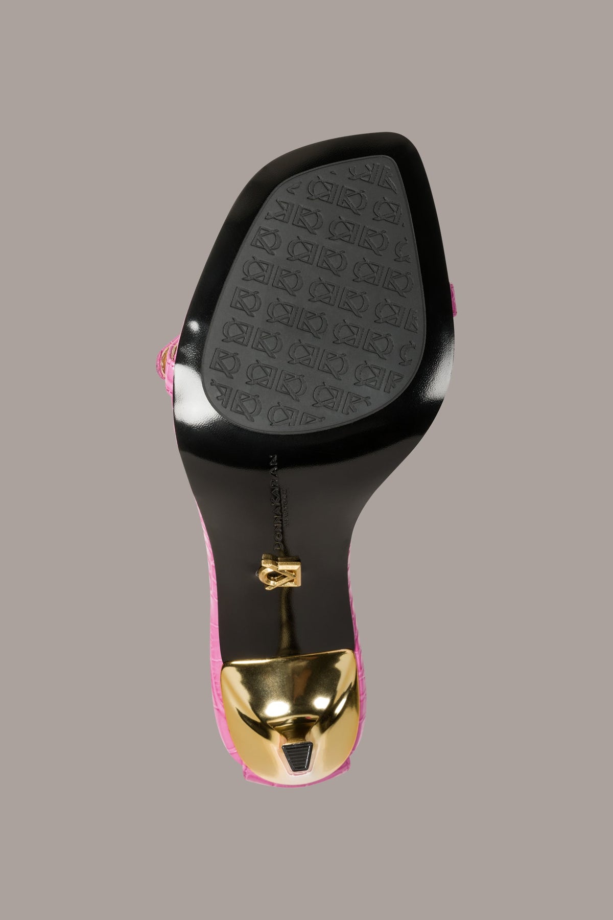Donna Karan PRYCE CROC-EFFECT ANKLE STRAP SANDAL