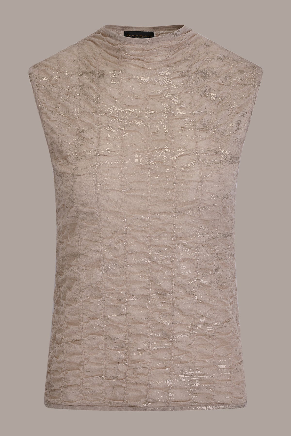 Donna Karan METALLIC RUCHED SWEATER