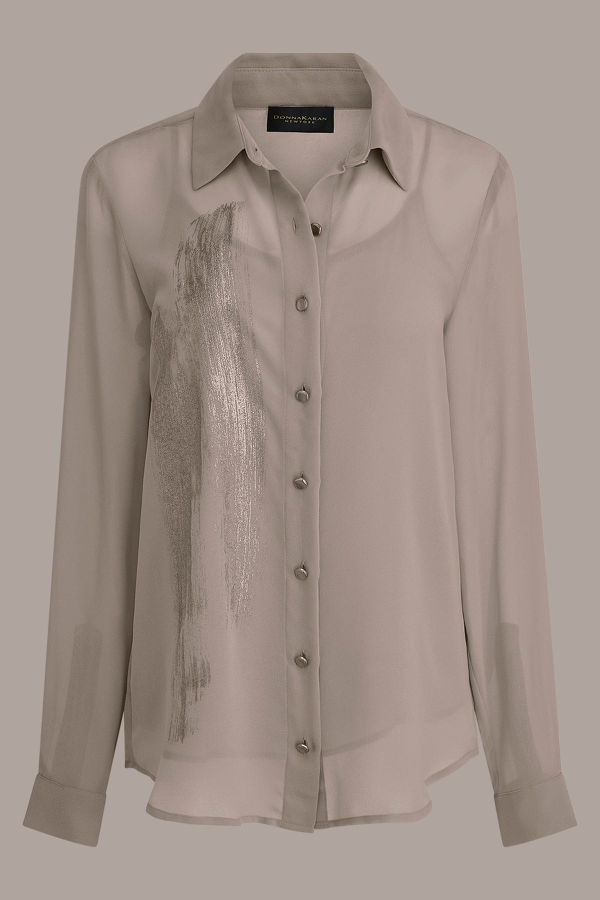 Donna Karan METALLIC BRUSHSTROKE BLOUSE