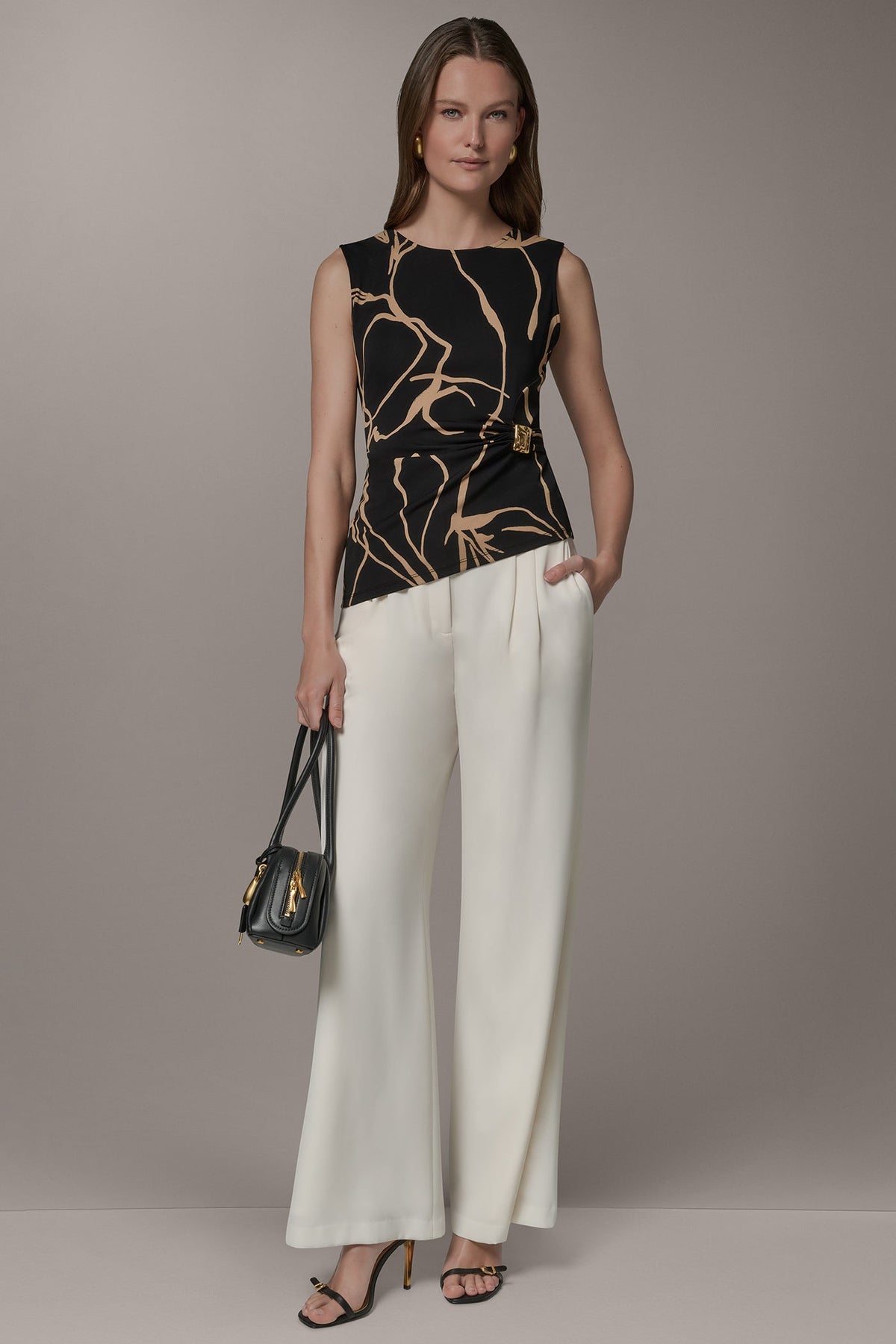 Donna Karan ASYMMETRIC KNIT TOP