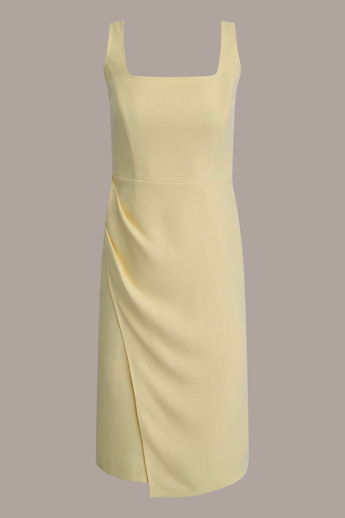 Donna Karan TENCEL WRAP-EFFECT MIDI SHEATH DRESS