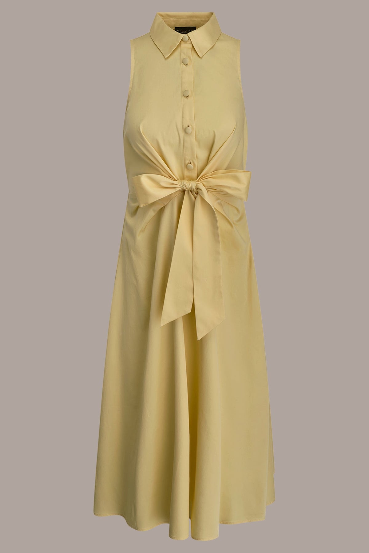 Donna Karan COTTON-SATEEN MIDI SHIRT DRESS