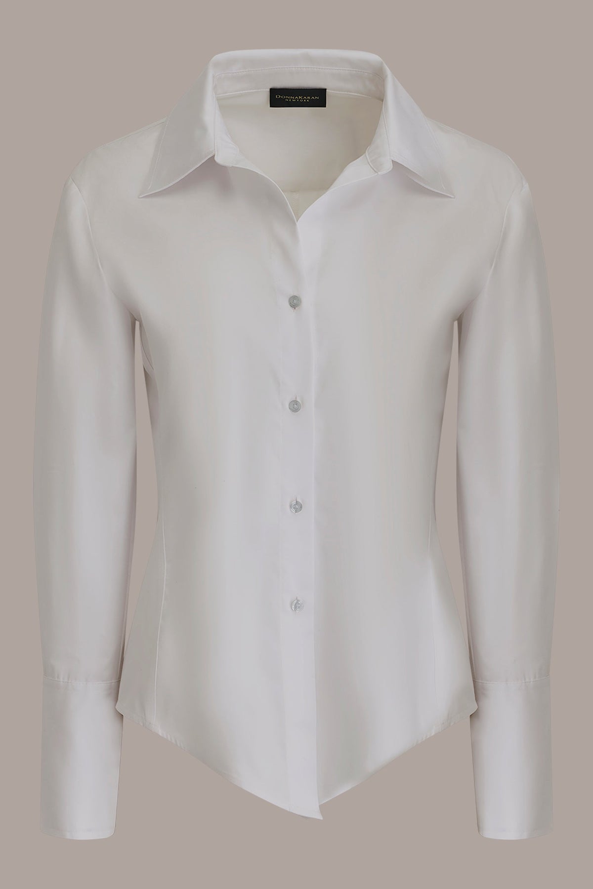 Donna Karan CROPPED WOVEN BLOUSE