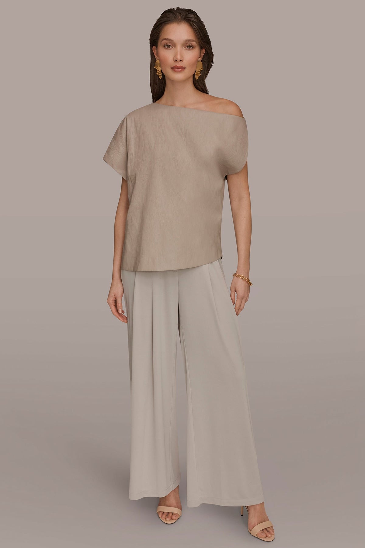 Donna Karan ASYMMETRIC ANGLE HEM TOP