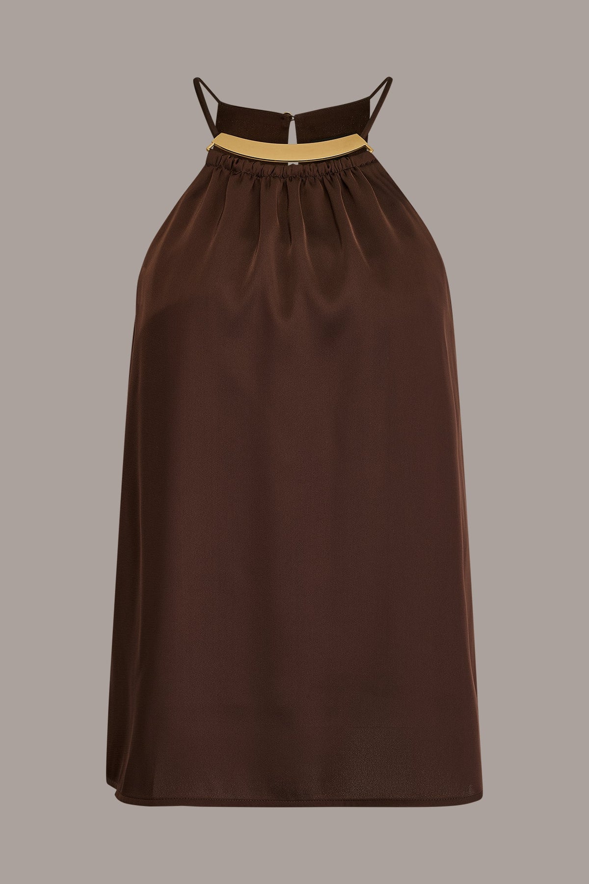 Donna Karan SLEEVELESS HALTER TOP