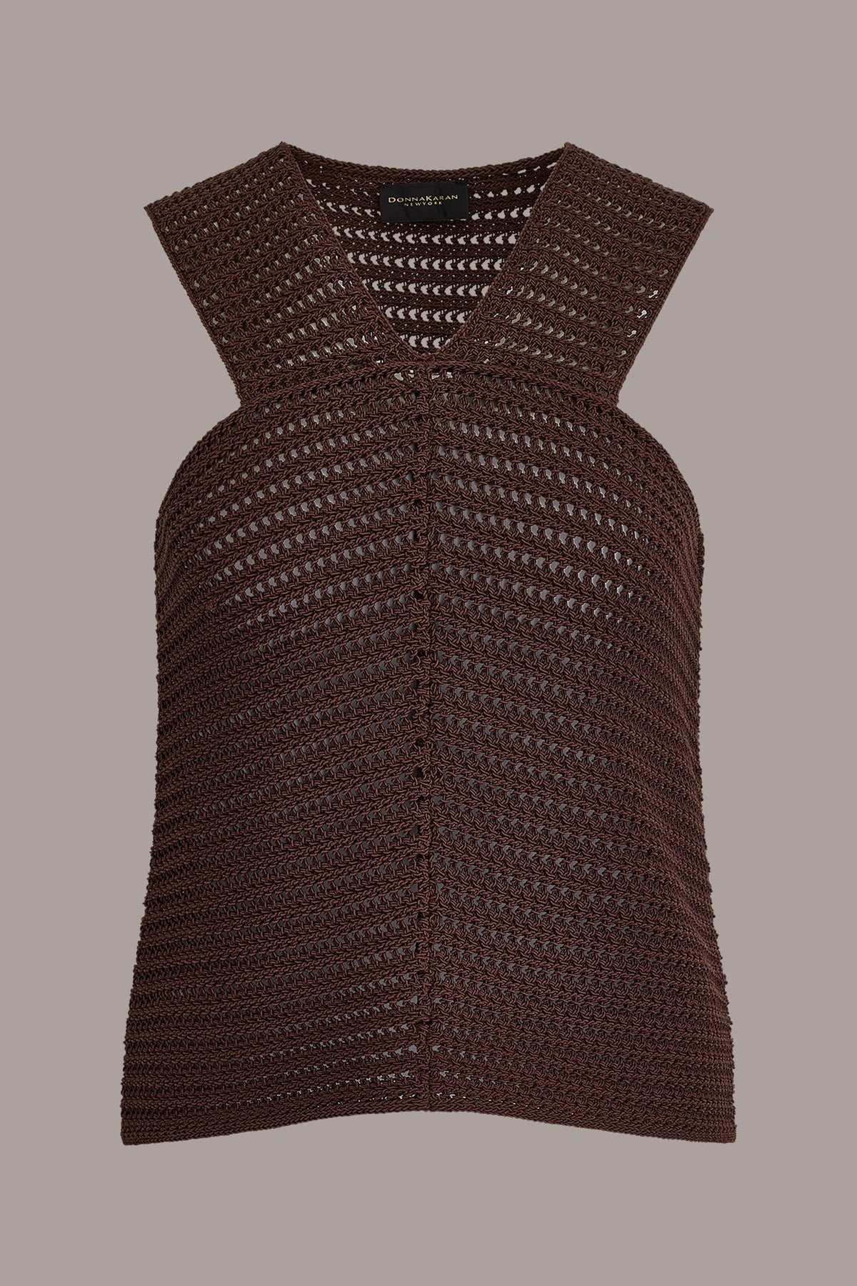 Donna Karan SLEEVELESS METALLIC SWEATER TANK