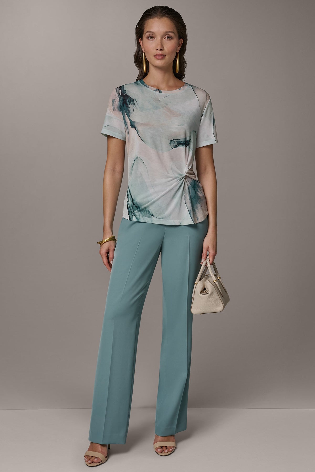 Donna Karan SHORT-SLEEVE FLORAL SHIRT