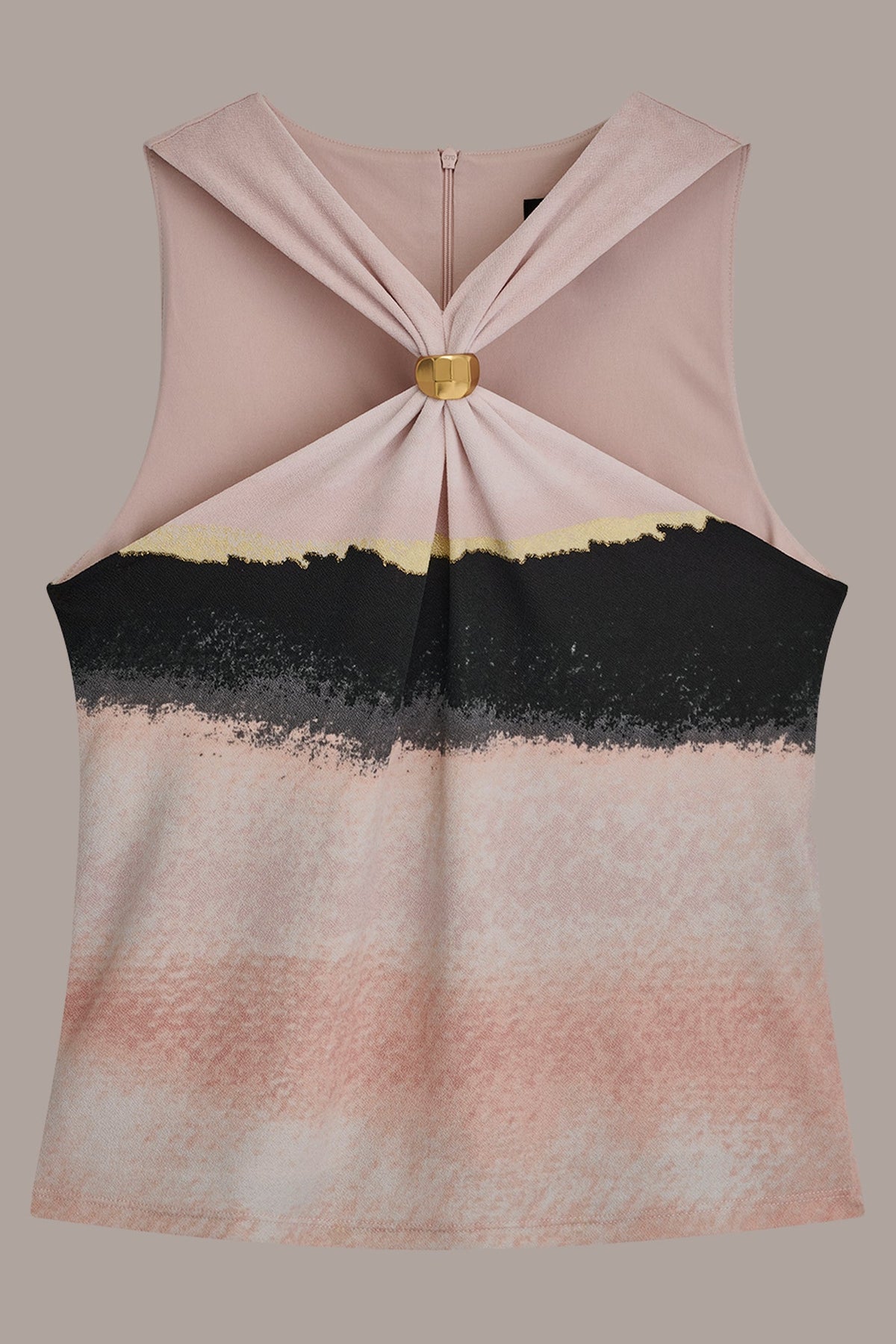 Donna Karan PRINTED HALTER TOP