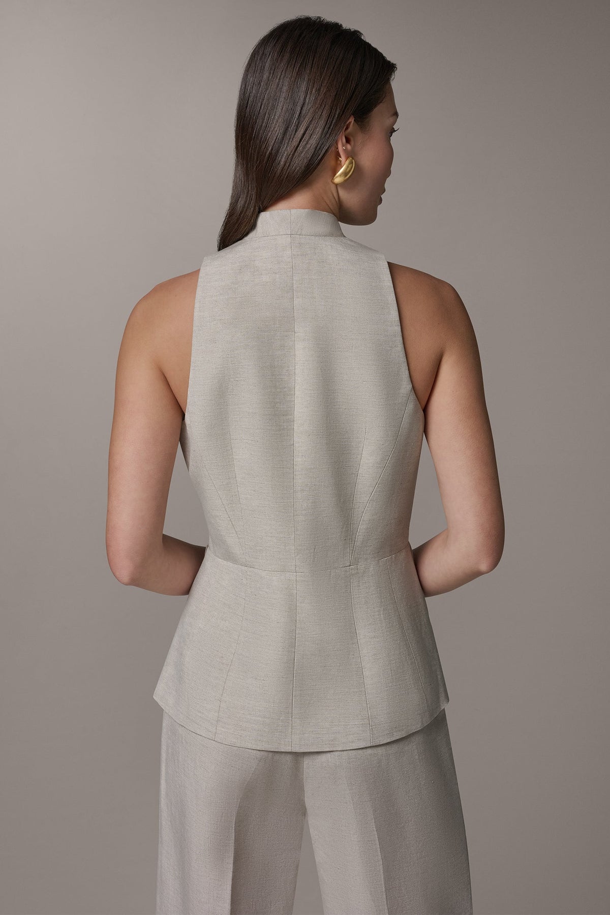 Donna Karan COLLARLESS SUIT VEST