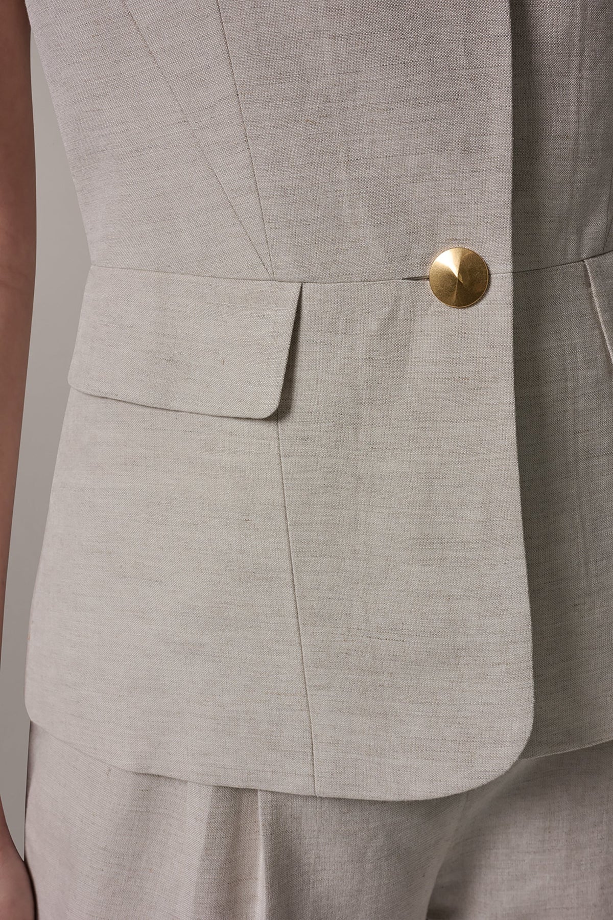 Donna Karan COLLARLESS SUIT VEST