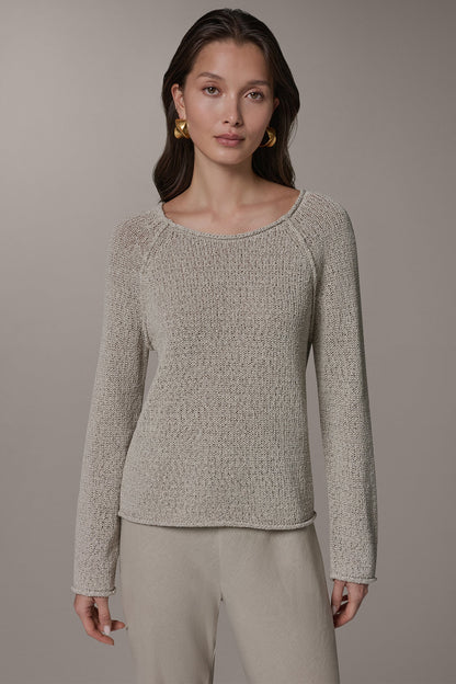 Donna Karan LONG SLEEVE EASY SWEATER