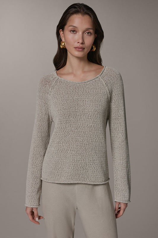 Donna Karan LONG SLEEVE EASY SWEATER