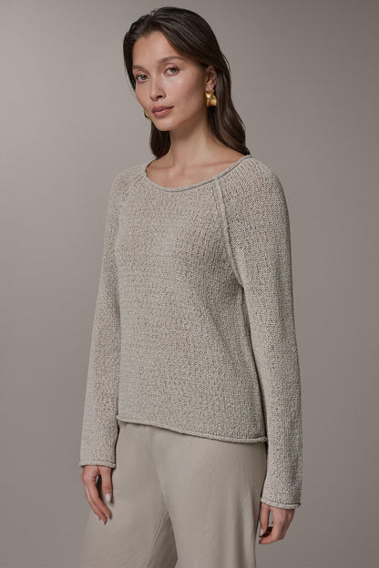 Donna Karan LONG SLEEVE EASY SWEATER