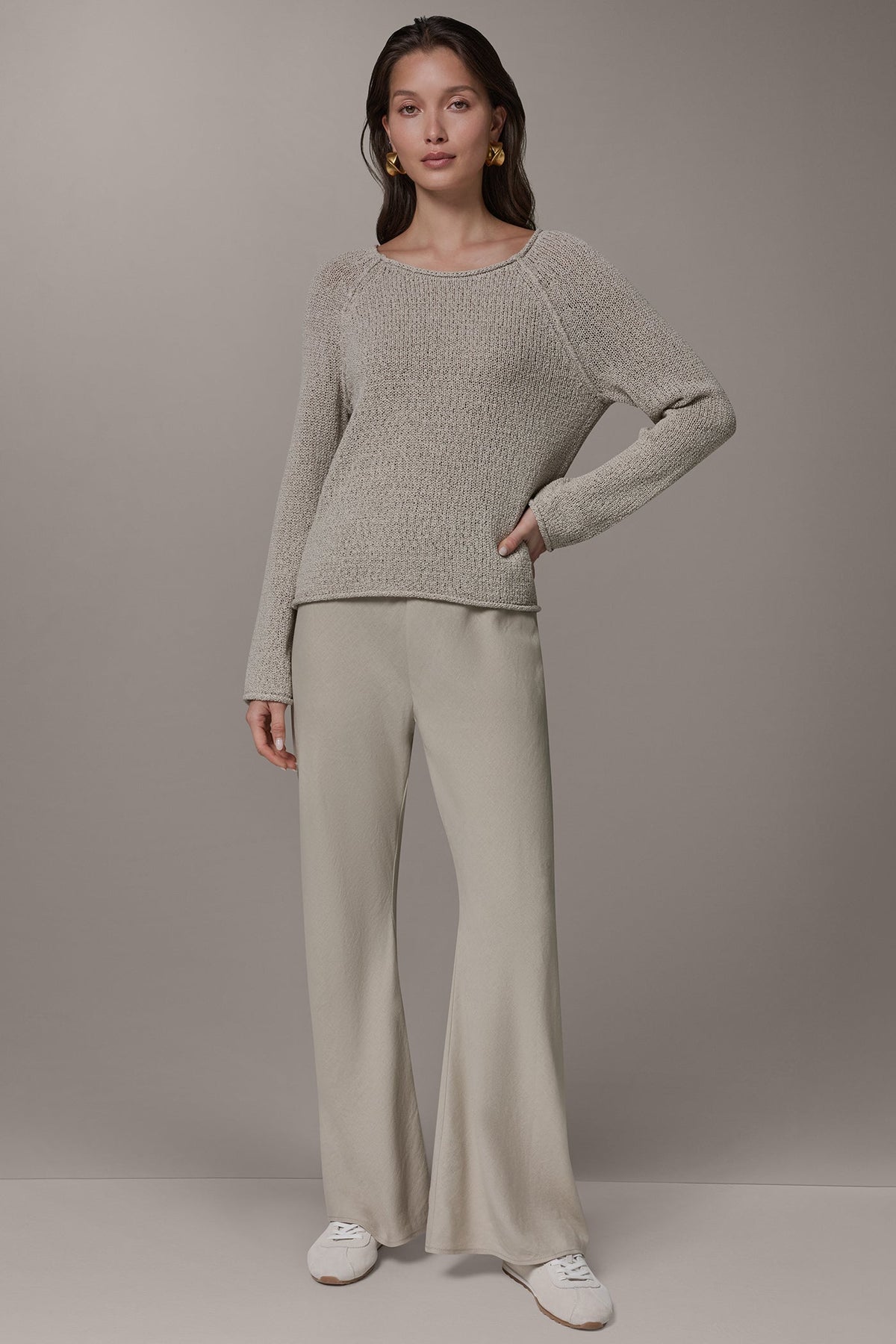 Donna Karan LONG SLEEVE EASY SWEATER