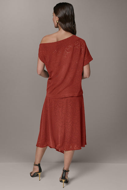 Donna Karan SLEEVELESS ASYMMETRIC LASER CUT TOP