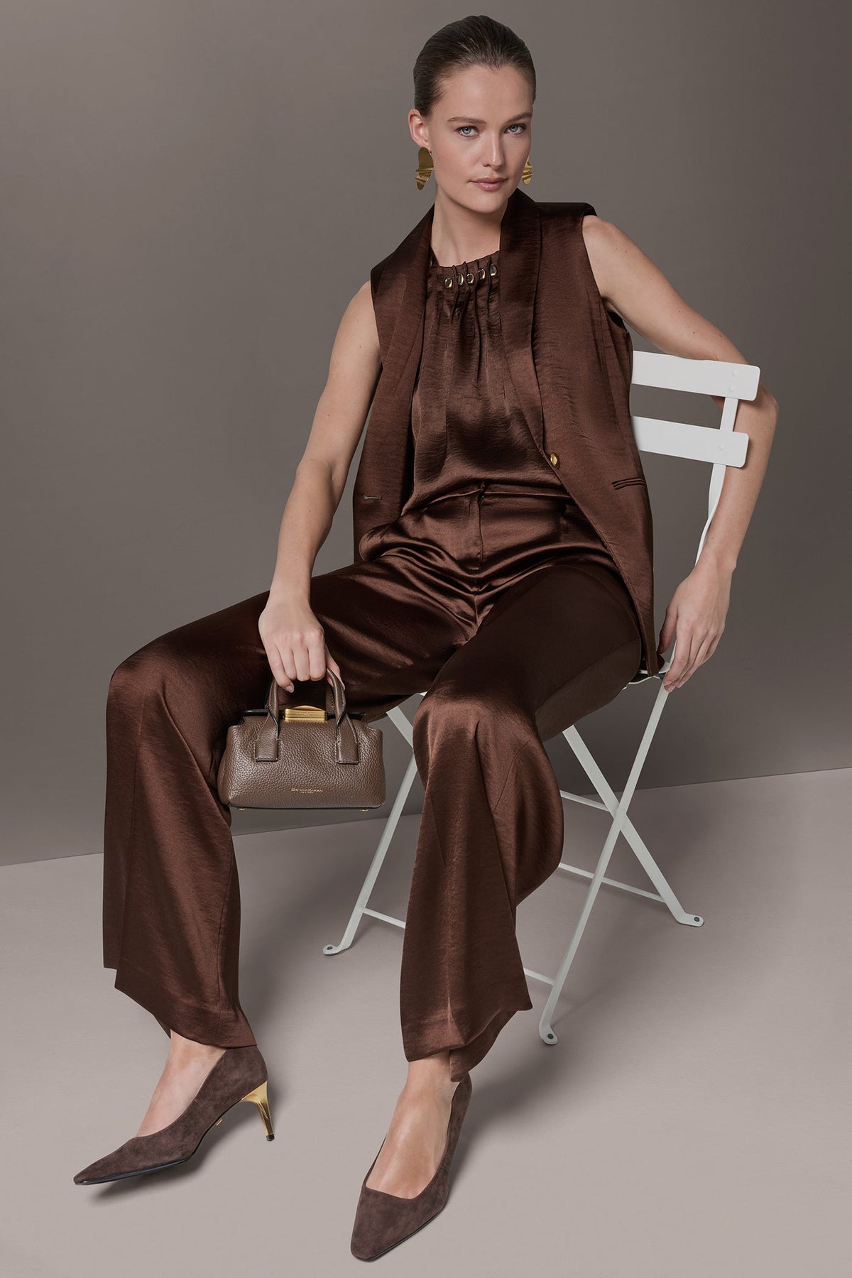 Donna Karan ONE BUTTON SUIT VEST