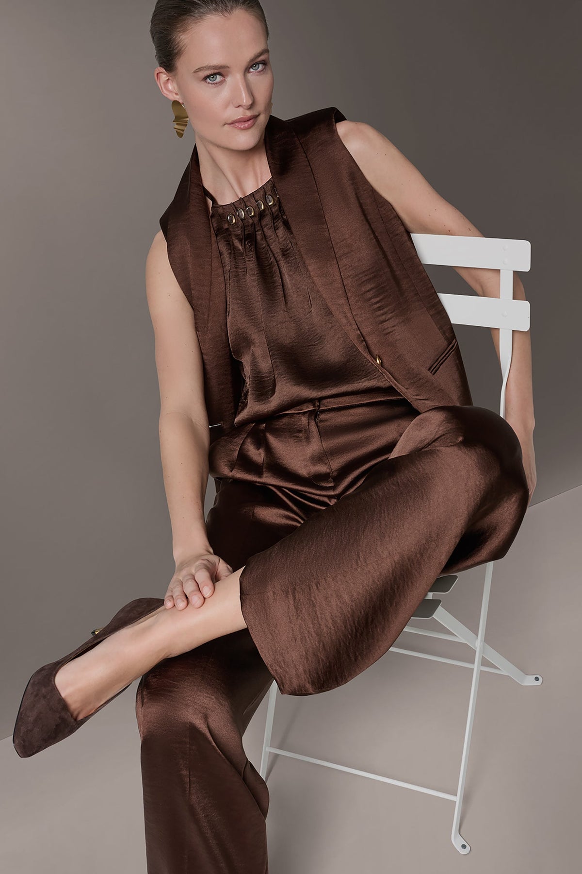 Donna Karan ONE BUTTON SUIT VEST