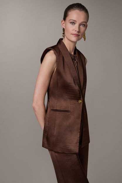 Donna Karan ONE BUTTON SUIT VEST