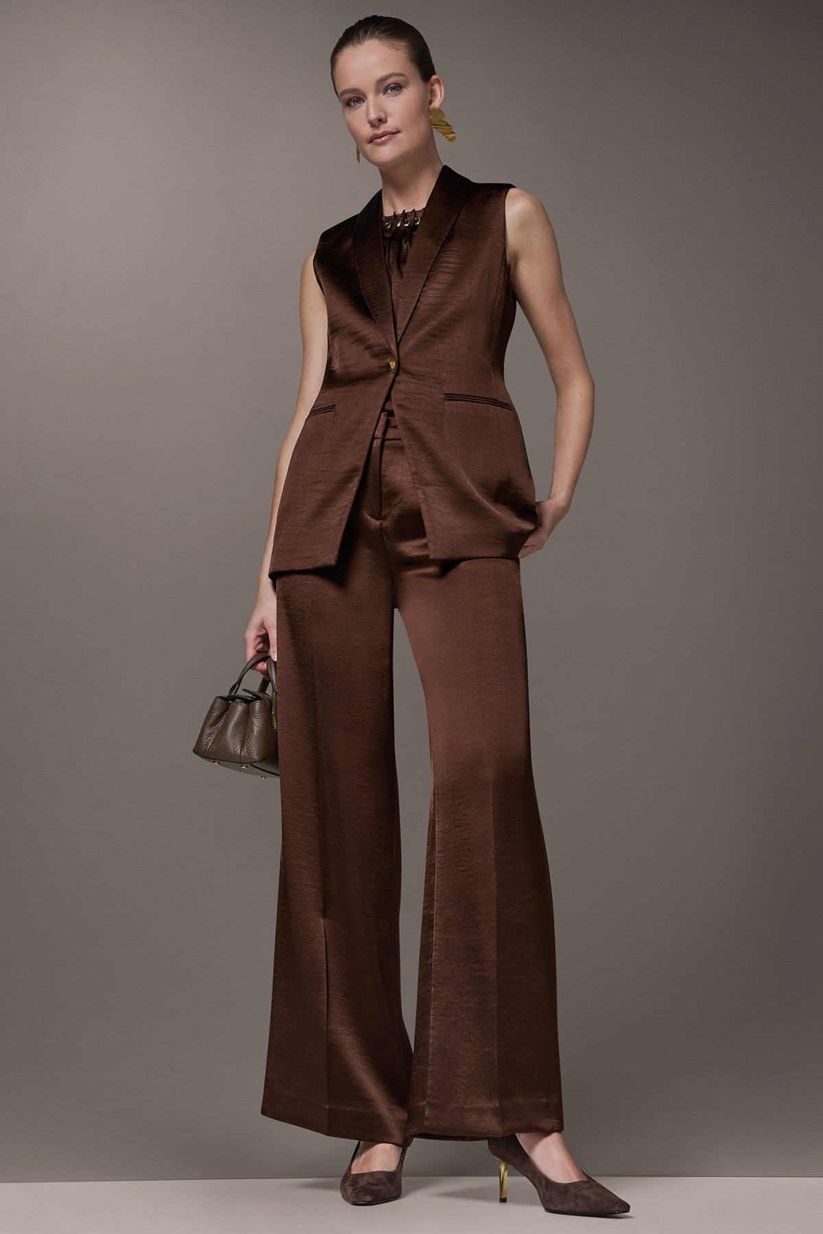 Donna Karan ONE BUTTON SUIT VEST