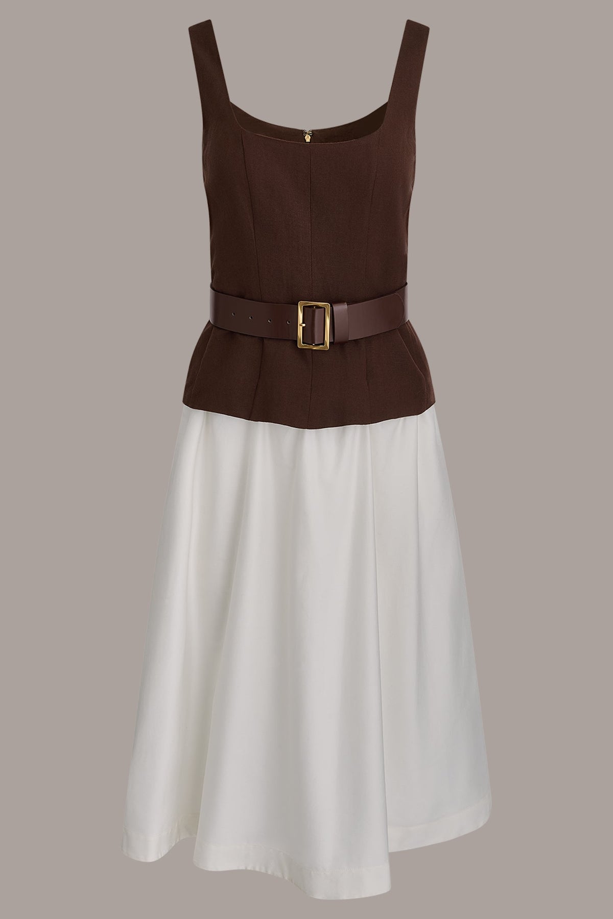 Donna Karan SLEEVELESS MIDI FIT AND FLARE DRESS