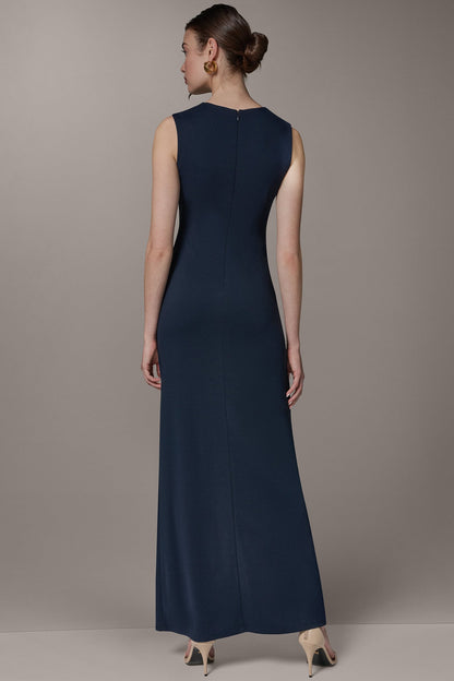 Donna Karan SLEEVELESS ASYMMETRIC GOWN