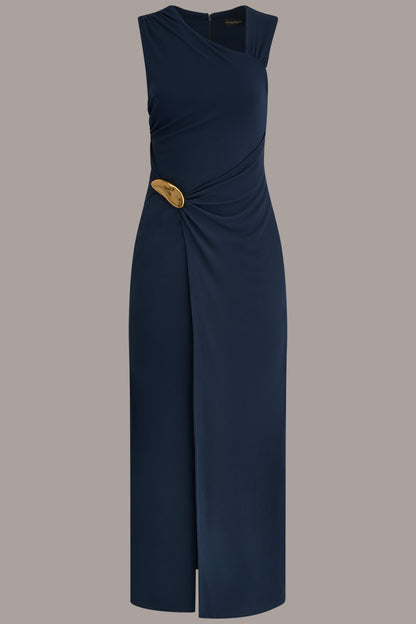 Donna Karan SLEEVELESS ASYMMETRIC GOWN