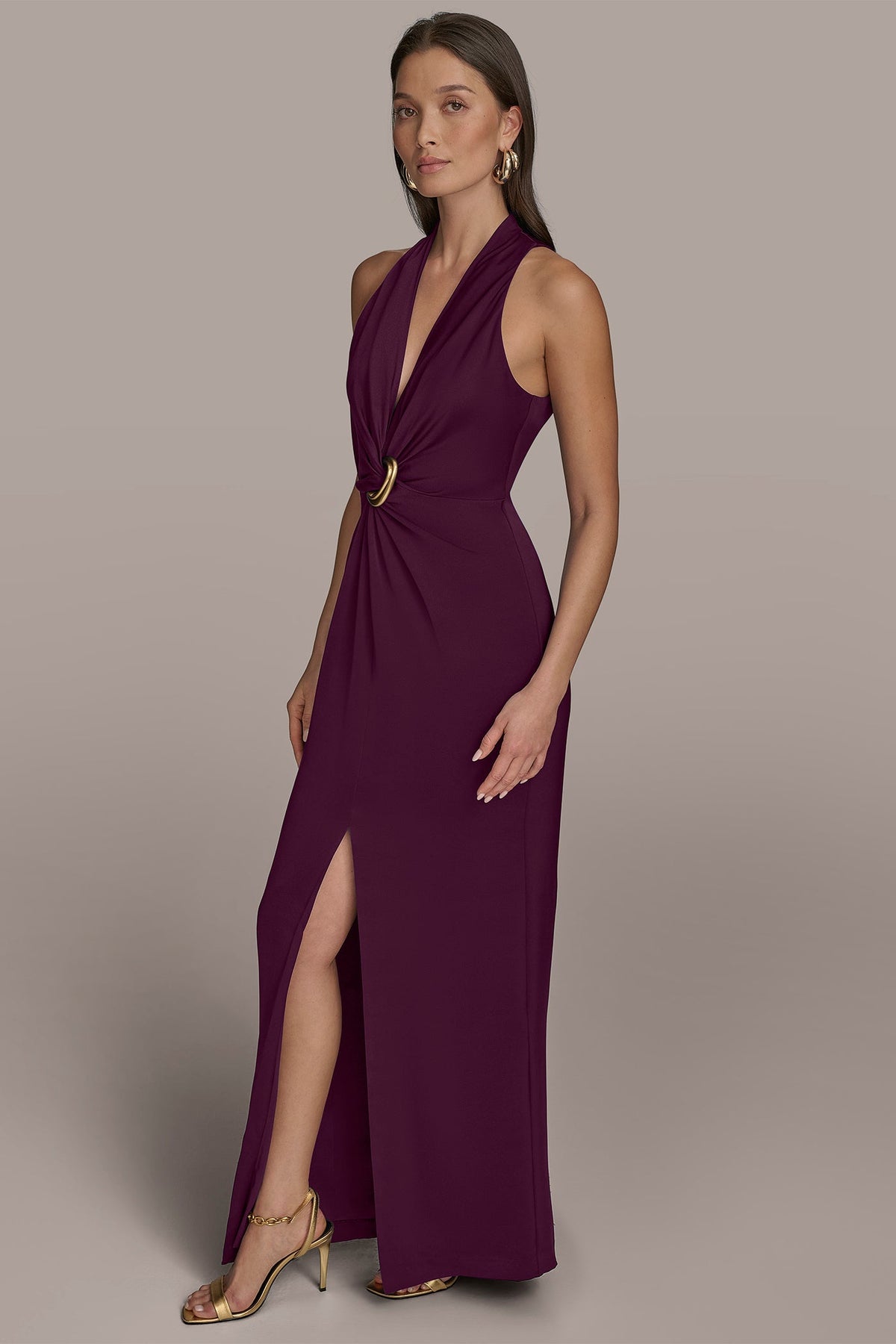 Donna Karan VNECK GOWN