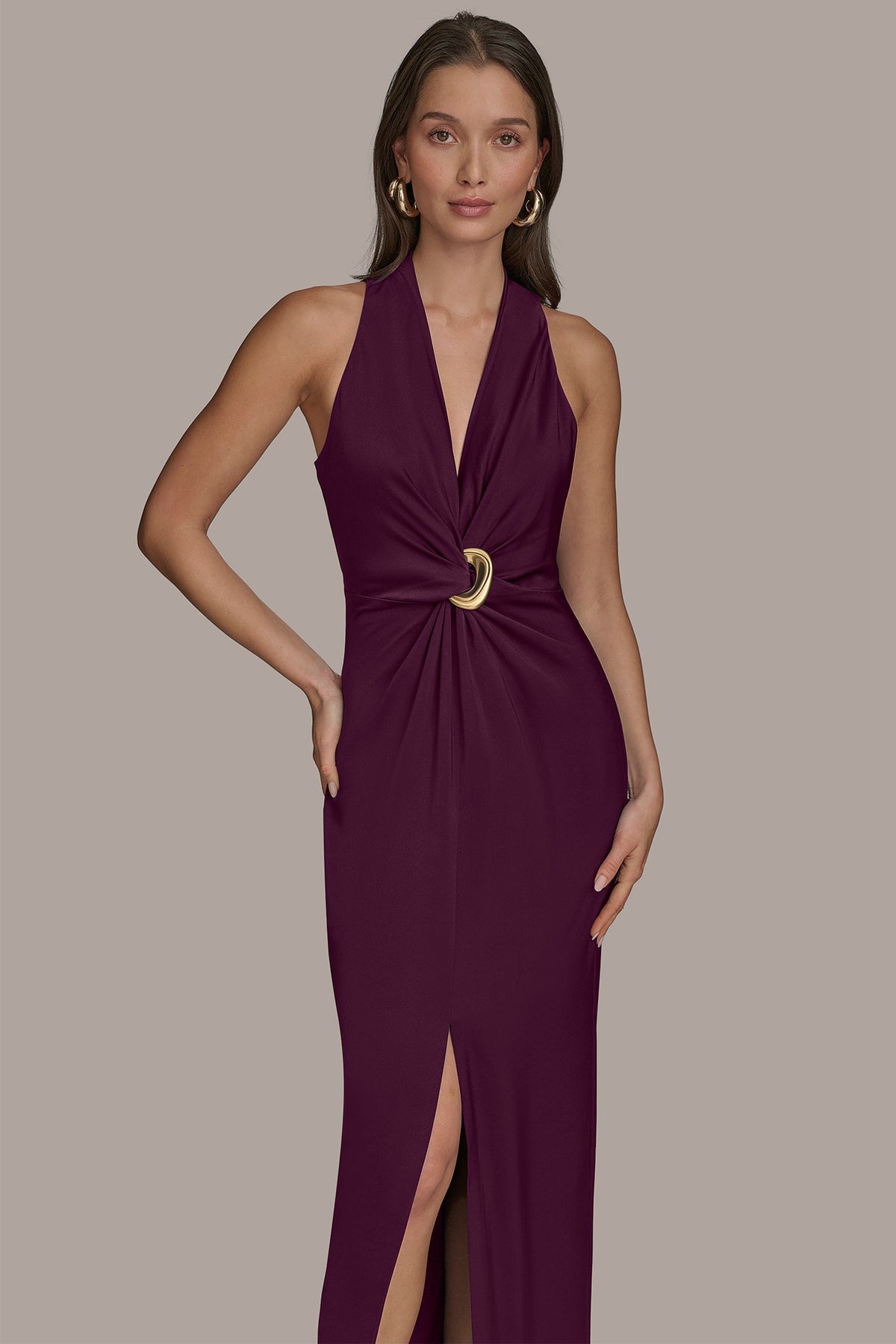 Donna Karan VNECK GOWN
