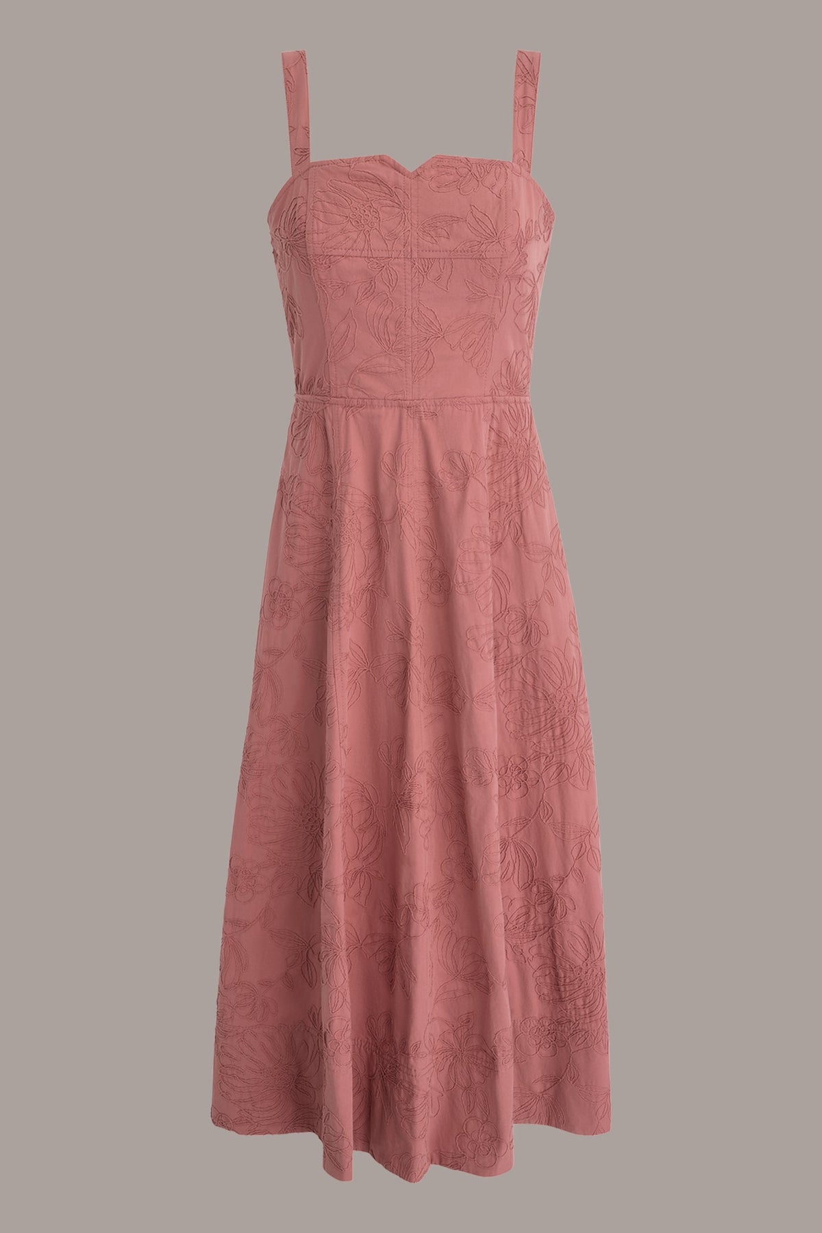 Donna Karan SLEEVELESS MIDI FIT AND FLARE DRESS