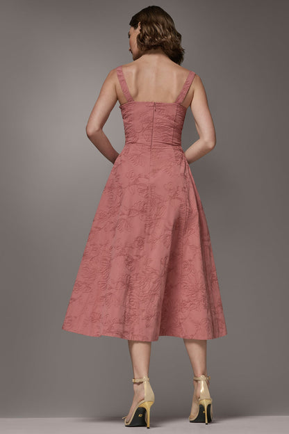 Donna Karan SLEEVELESS MIDI FIT AND FLARE DRESS