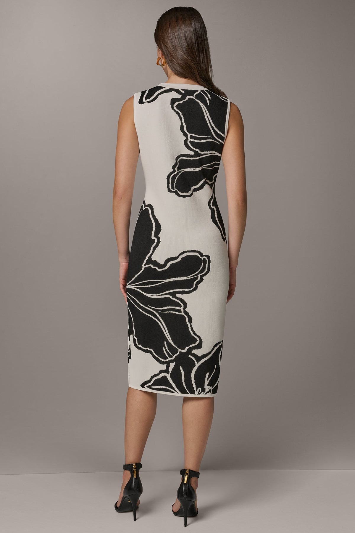Donna Karan SLEEVELESS MIDI SWEATER DRESS