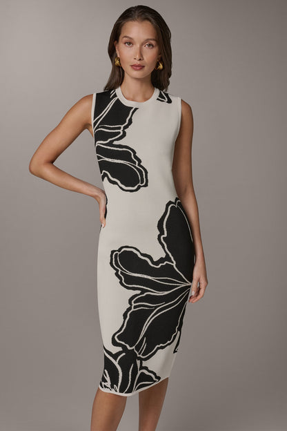 Donna Karan SLEEVELESS MIDI SWEATER DRESS