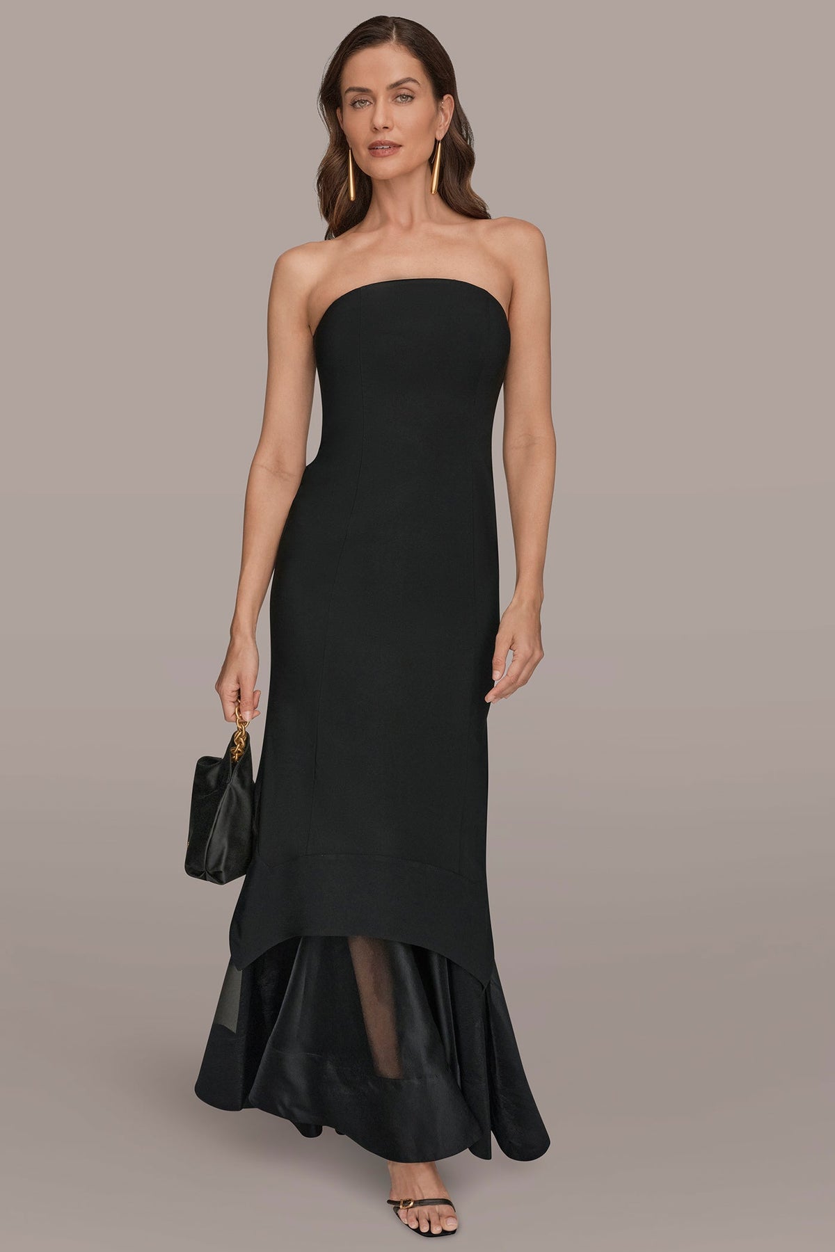 Donna Karan STRAPLESS ORGANZA SKIRT GOWN