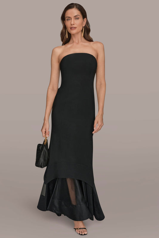 Donna Karan STRAPLESS ORGANZA SKIRT GOWN