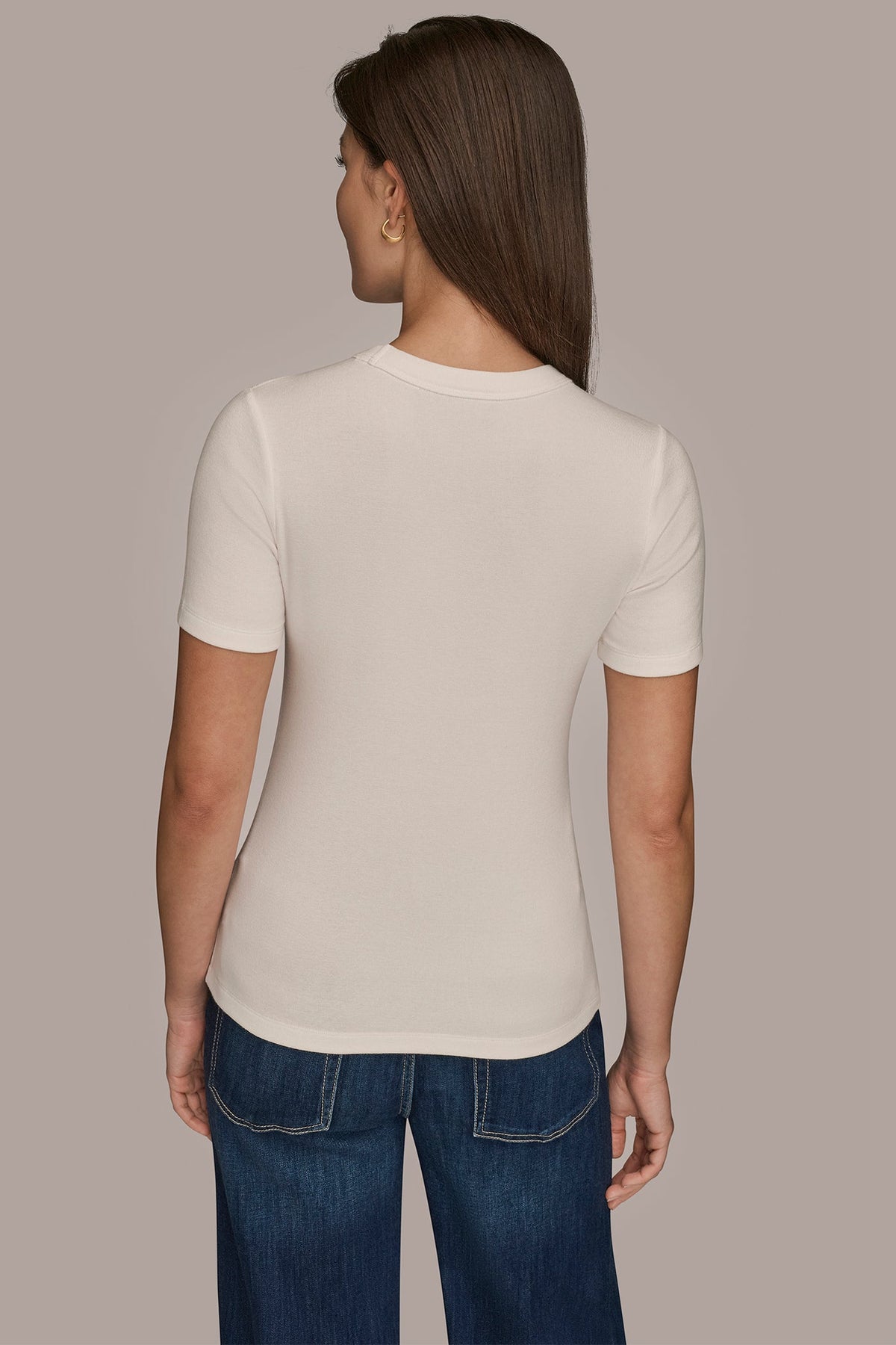Donna Karan SHORT SLEEVE CREW NECK TEE