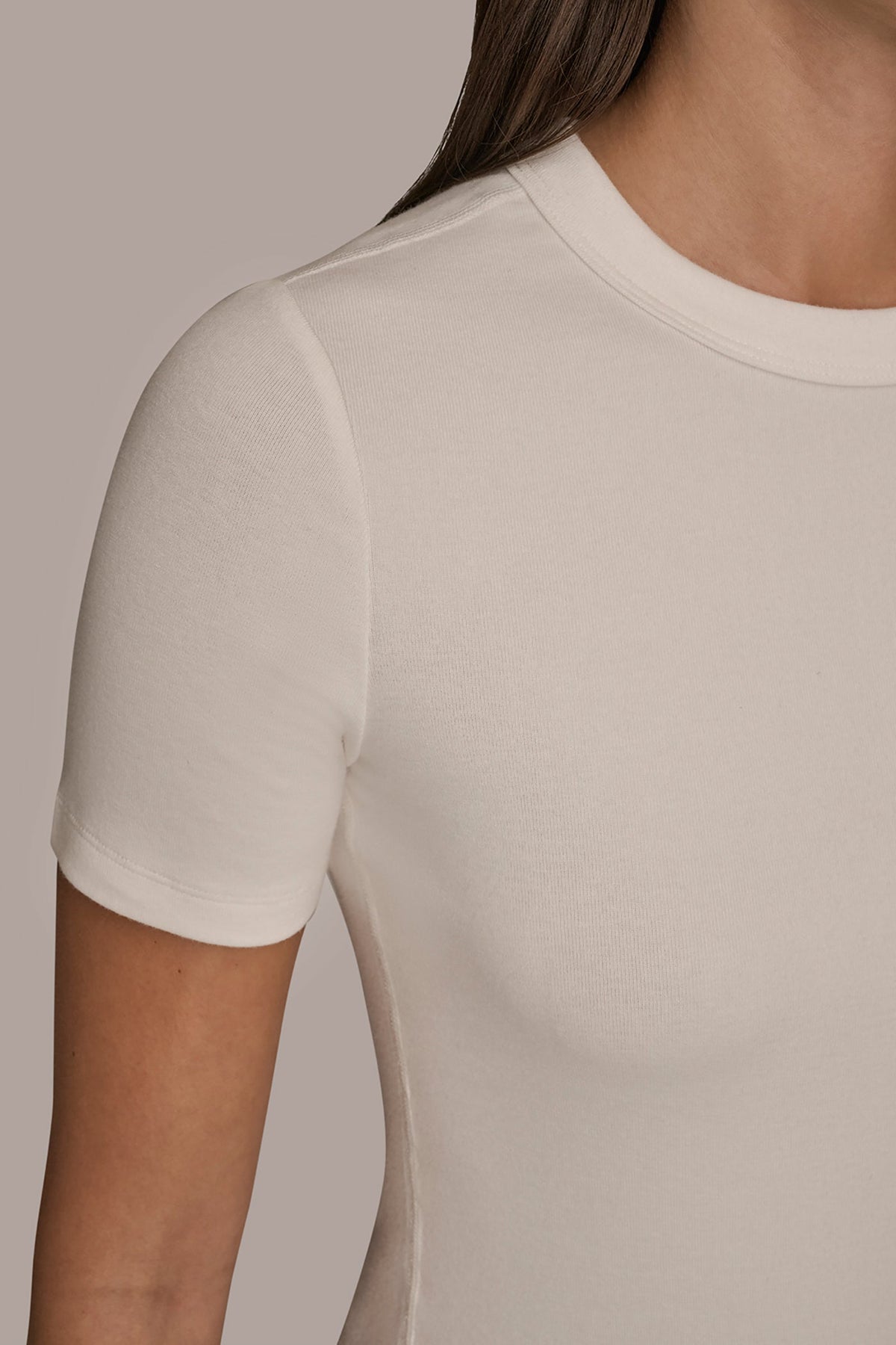 Donna Karan SHORT SLEEVE CREW NECK TEE