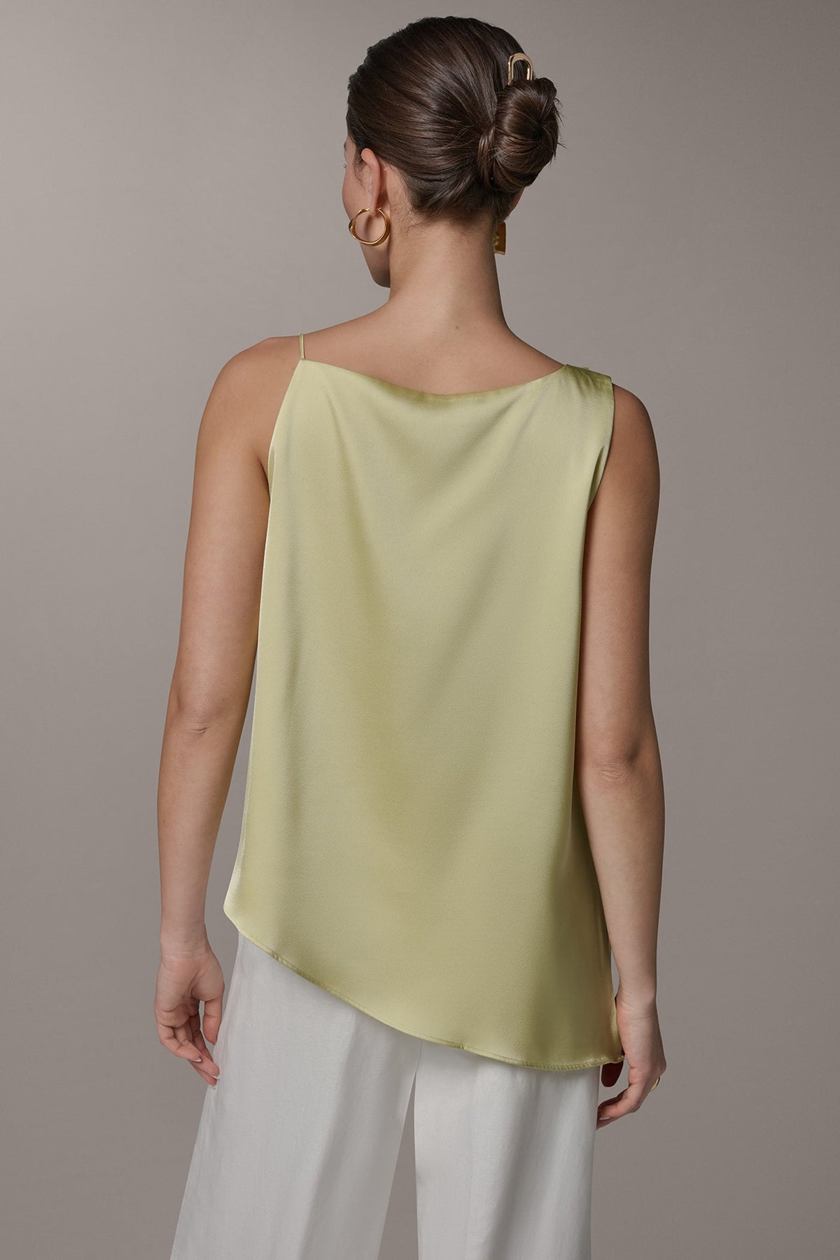 Donna Karan SLEEVELESS ASYMMETRIC BEAD TANK