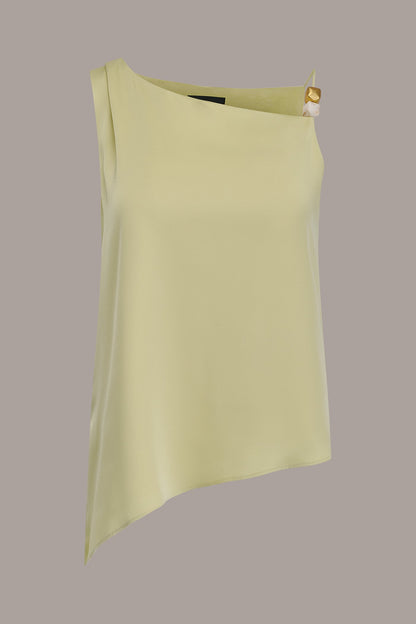 Donna Karan SLEEVELESS ASYMMETRIC BEAD TANK