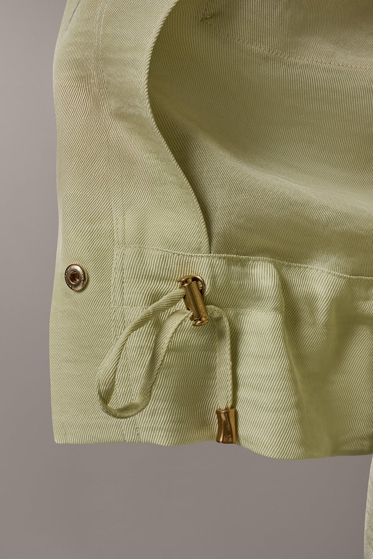 Donna Karan LONG SLEEVE TIE WAIST SHIRT