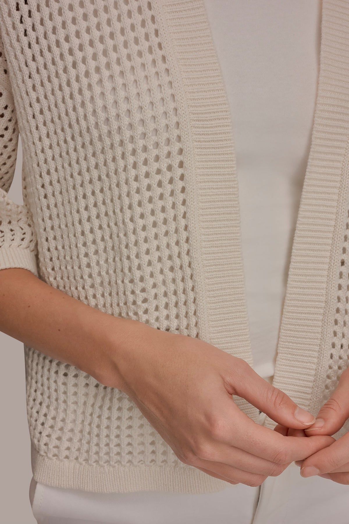 Donna Karan OPEN STITCH CARDIGAN