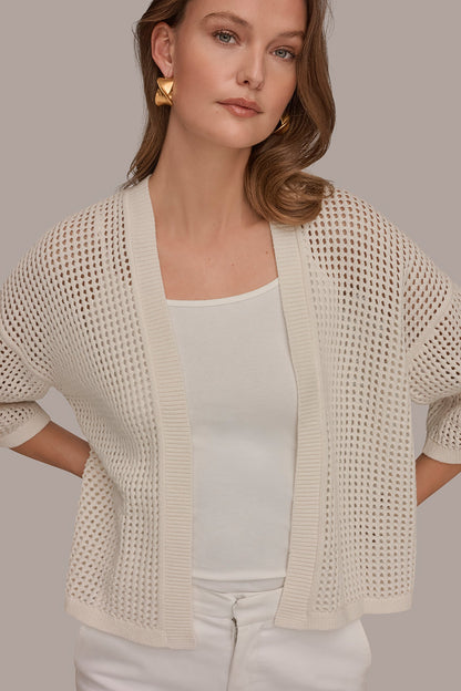 Donna Karan OPEN STITCH CARDIGAN