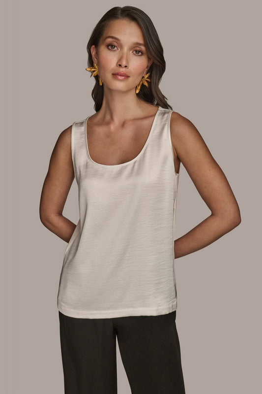 Donna Karan SCOOP NECK SHELL