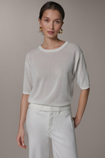 Donna Karan ELBOW SLEEVE SWEATER